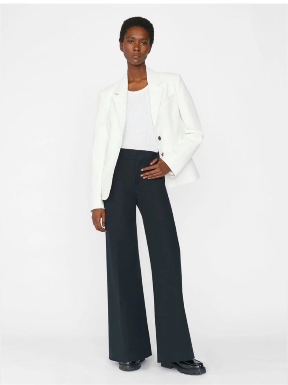NEW FRAME Le Palazzo Wide leg Trouser in black - Picture 7 of 12